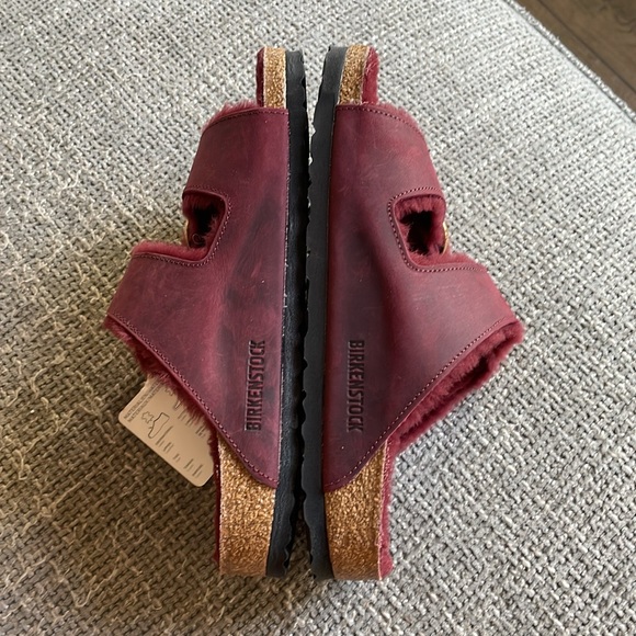 NWT BIRKENSTOCK BIG BUCKLE Leather Arizona Fur Sandals! - Picture 12 of 12